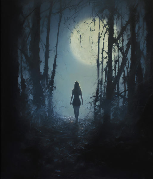 Oil Painting. The lost lady. Painting. Art print. original artwork. Gothic Home décor. Digital art.