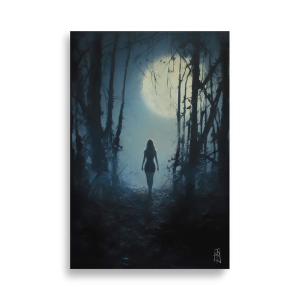 Oil Painting. The lost lady. Painting. Art print. original artwork. Gothic Home décor. Digital art.