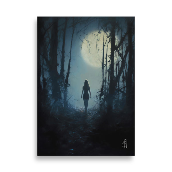 Oil Painting. The lost lady. Painting. Art print. original artwork. Gothic Home décor. Digital art.
