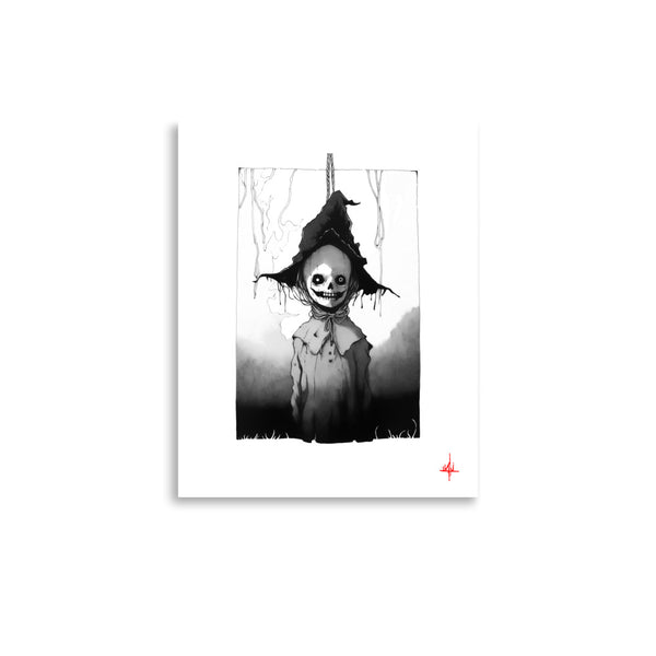 The hanging witch Concept VI - Sketch artwork. Dark Series II. Art print and poster. Artwork Gothic home decor gift.