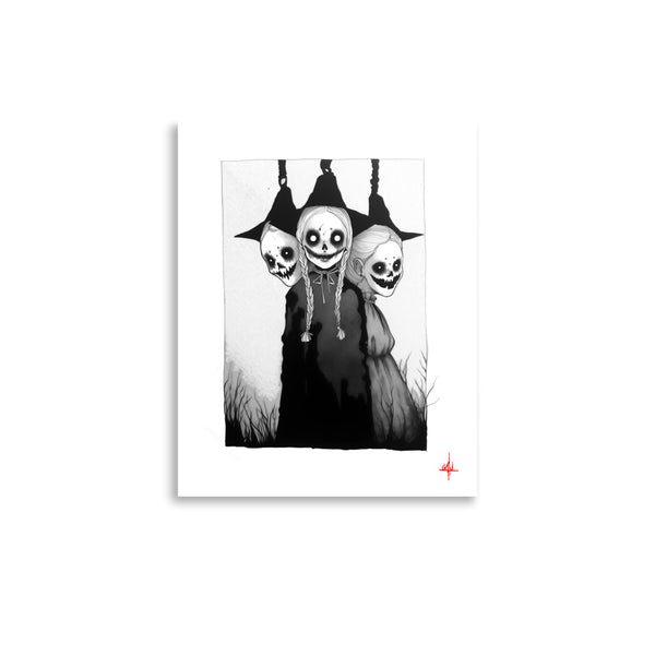 The witches of Salem. Concept VI - Sketch artwork. Dark Series II. Art print and poster. Artwork Gothic home decor gift.