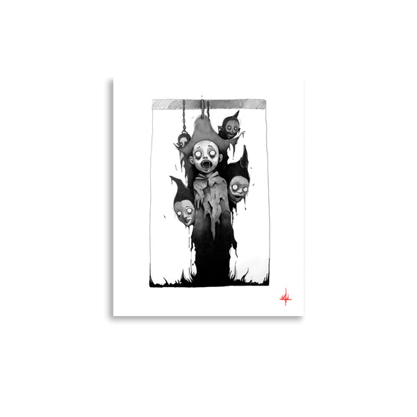 Vampire kids. Concept VI - Sketch artwork. Dark Series II. Art print and poster. Artwork Gothic home decor gift.