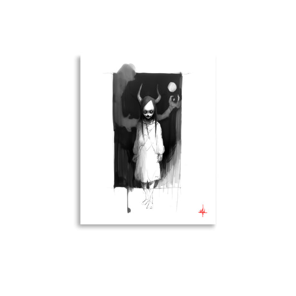 The devil inside. Concept VI - Sketch artwork. Dark Series II. Art print and poster. Artwork Gothic home decor gift.