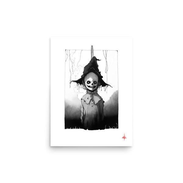 The hanging witch Concept VI - Sketch artwork. Dark Series II. Art print and poster. Artwork Gothic home decor gift.