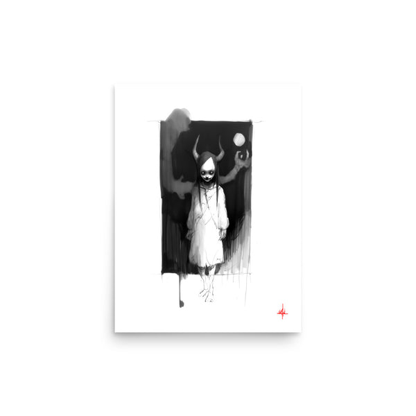 The devil inside. Concept VI - Sketch artwork. Dark Series II. Art print and poster. Artwork Gothic home decor gift.