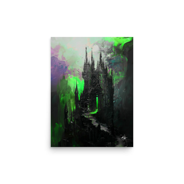 Madness. Dracula's deathly castle. Art Print
