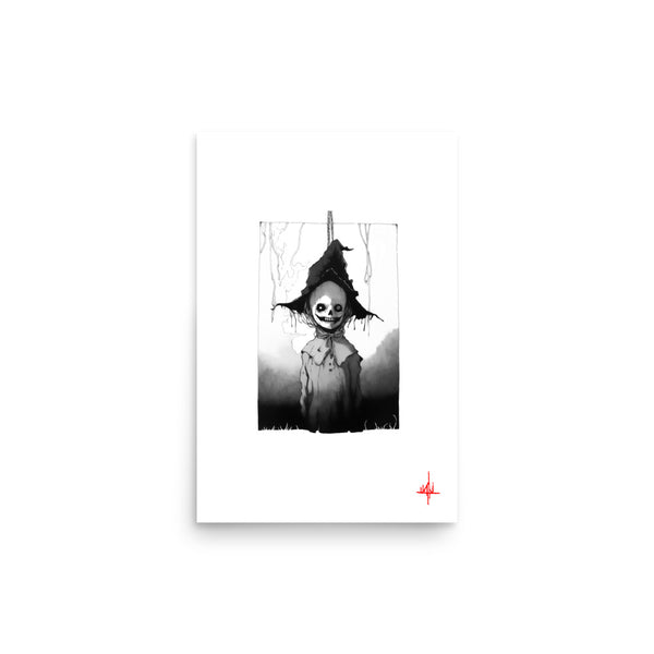 The hanging witch Concept VI - Sketch artwork. Dark Series II. Art print and poster. Artwork Gothic home decor gift.