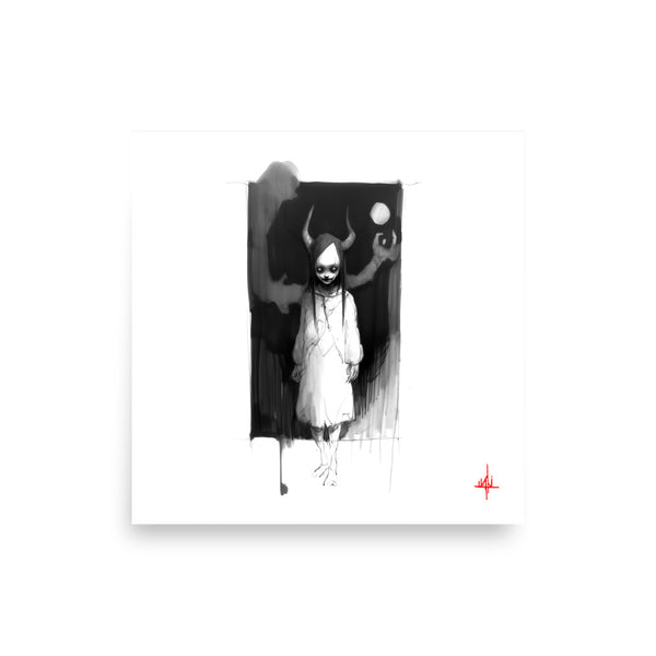 The devil inside. Concept VI - Sketch artwork. Dark Series II. Art print and poster. Artwork Gothic home decor gift.