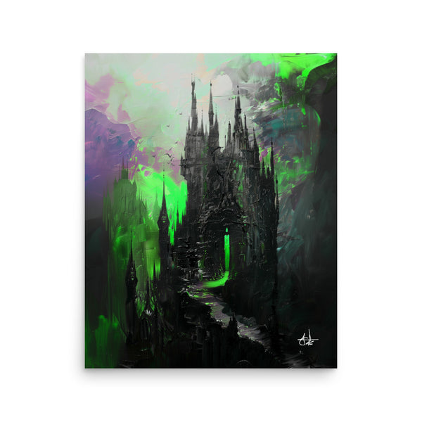 Madness. Dracula's deathly castle. Art Print