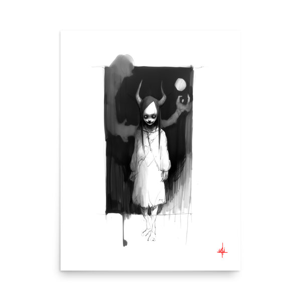 The devil inside. Concept VI - Sketch artwork. Dark Series II. Art print and poster. Artwork Gothic home decor gift.