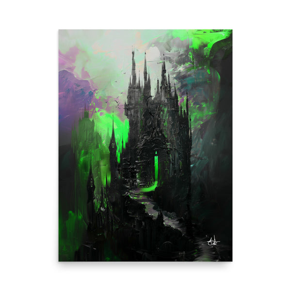 Madness. Dracula's deathly castle. Art Print
