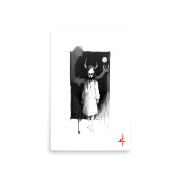 The devil inside. Concept VI - Sketch artwork. Dark Series II. Art print and poster. Artwork Gothic home decor gift.