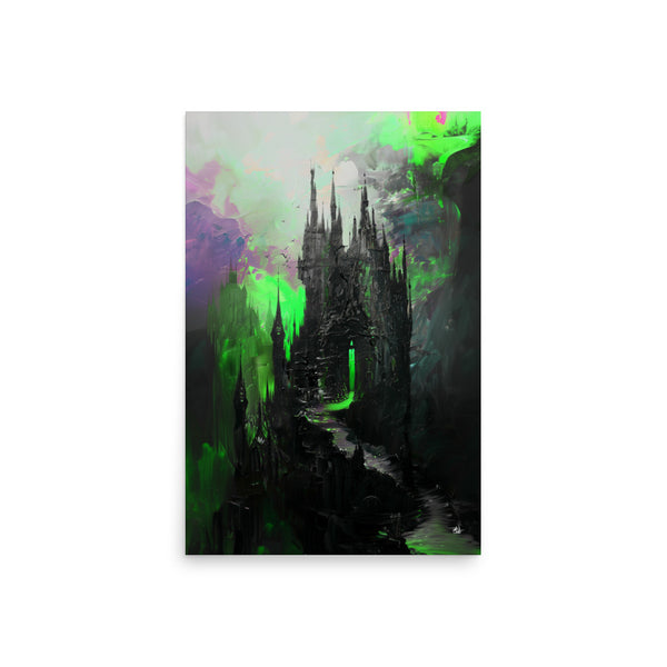 Madness. Dracula's deathly castle. Art Print