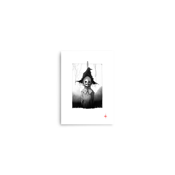 The hanging witch Concept VI - Sketch artwork. Dark Series II. Art print and poster. Artwork Gothic home decor gift.