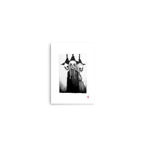 The witches of Salem. Concept VI - Sketch artwork. Dark Series II. Art print and poster. Artwork Gothic home decor gift.