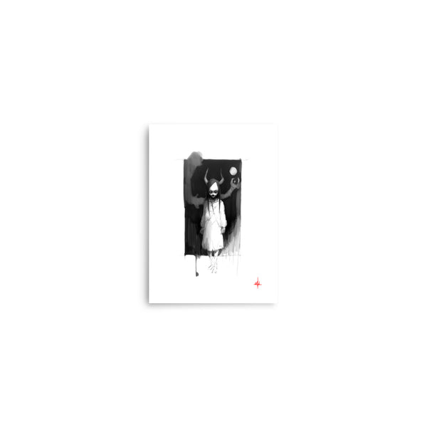 The devil inside. Concept VI - Sketch artwork. Dark Series II. Art print and poster. Artwork Gothic home decor gift.