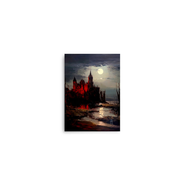 Castlevania blood. The dark castle. Painting. Art print. original artwork. Gothic Home décor.