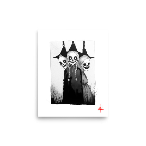 The witches of Salem. Concept VI - Sketch artwork. Dark Series II. Art print and poster. Artwork Gothic home decor gift.