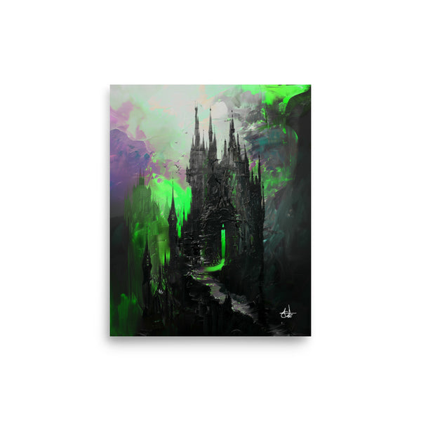 Madness. Dracula's deathly castle. Art Print