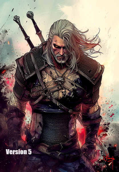 The Witcher - Geralt of Rivia. Fan art. Art print