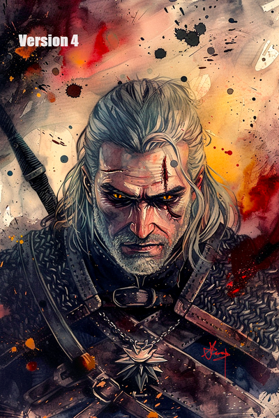 The Witcher - Geralt of Rivia. Fan art. Art print