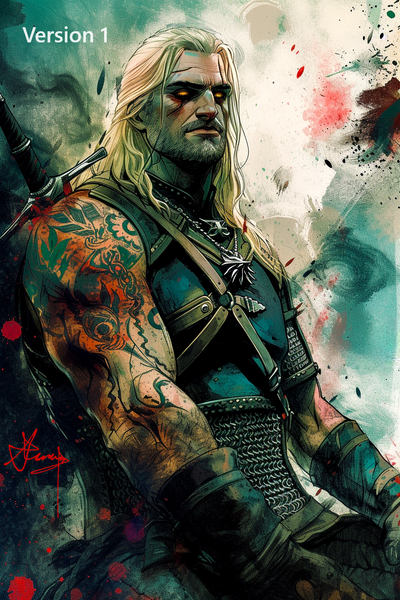 The Witcher - Geralt of Rivia. Fan art. Art print