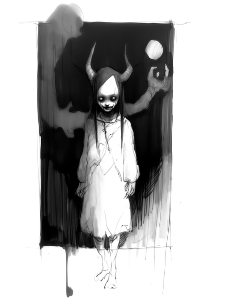 The devil inside. Concept VI - Sketch artwork. Dark Series II. Art print and poster. Artwork Gothic home decor gift.