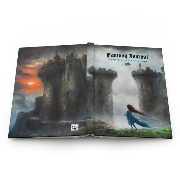 Fantasy Journal - Hardcover Journal Matte. The brave princess. Lined journal. Artistic and story writing journal.