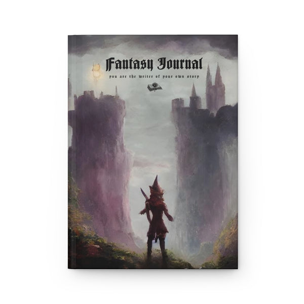 Fantasy Journal - Hardcover Journal Matte. The brave elf. Lined journal. Artistic and story writing journal.