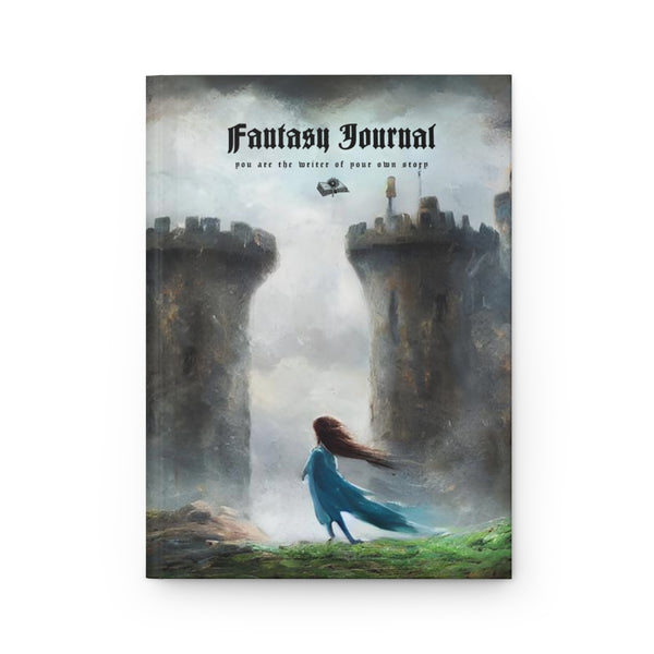 Fantasy Journal - Hardcover Journal Matte. The brave princess. Lined journal. Artistic and story writing journal.