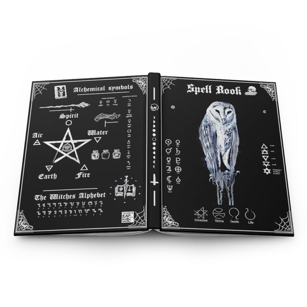 Book of Spells - Hardcover Journal Matte. Gothic spell book - Journal. Silent Owl version