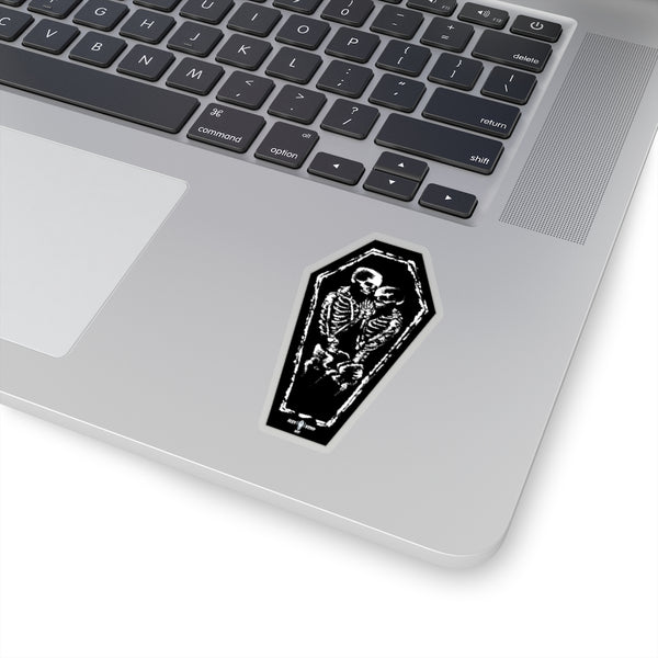 Kiss and hold me forever in black - Kiss-Cut Stickers