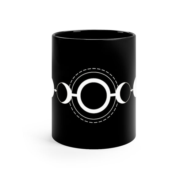 Moon phase mug - 11oz Black Mug