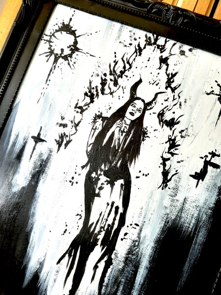 Her devilish fire within. Original artwork.