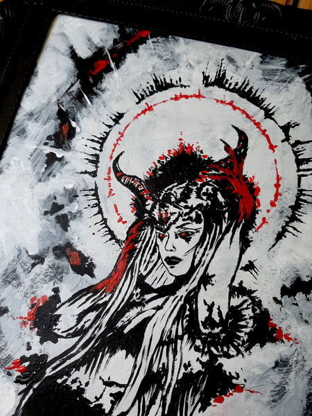 Her devilish power within. Original artwork.