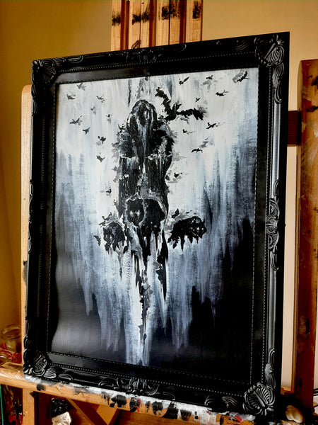 Valhalla is calling. Original artwork. Odin.