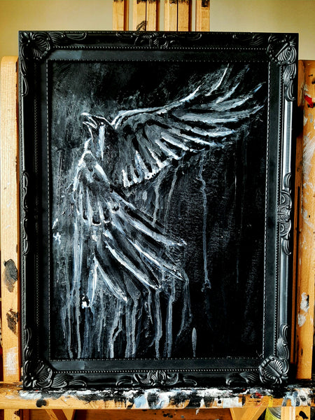 The Haunted Raven. Original artwork.