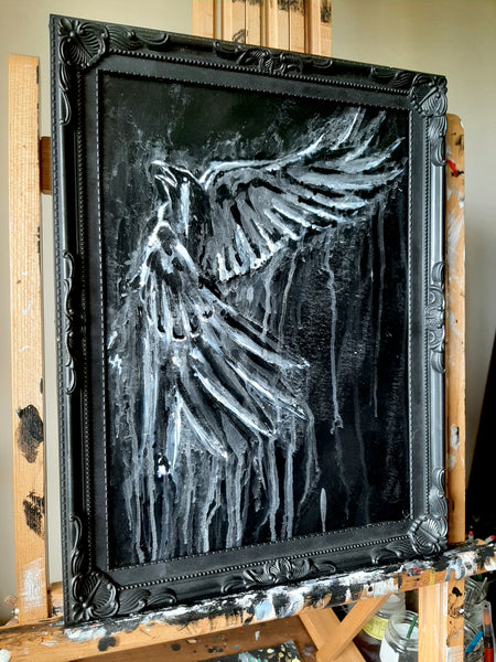The Haunted Raven. Original artwork.