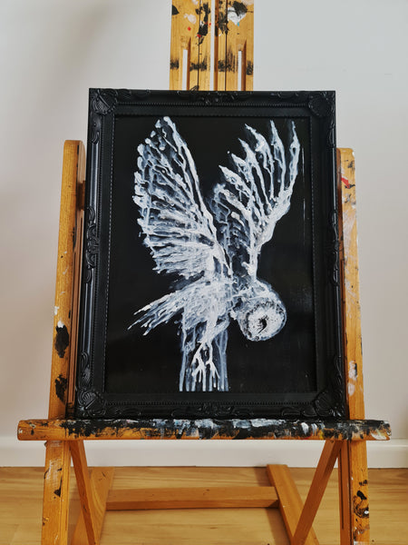 The Haunted Owl Version II. Art print.