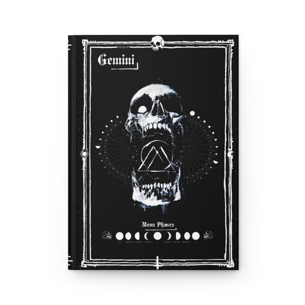 Gemini personalised spell book. Star sign guidance - Hardcover Journal Matte. Gothic spell book - Journal.