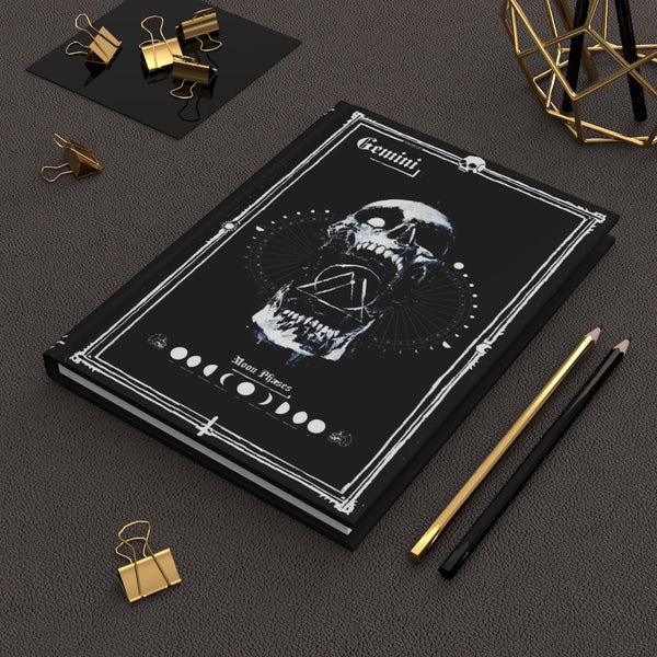 Gemini personalised spell book. Star sign guidance - Hardcover Journal Matte. Gothic spell book - Journal.