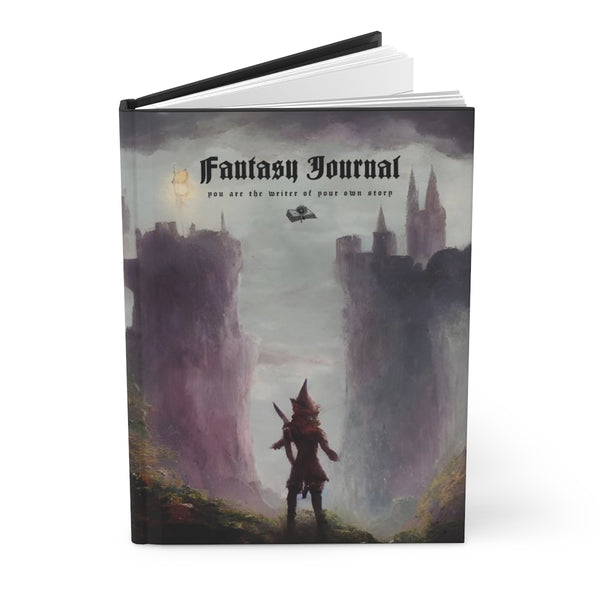 Fantasy Journal - Hardcover Journal Matte. The brave elf. Lined journal. Artistic and story writing journal.