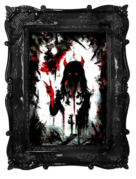 Devils peace. Home decor - Poster wall art.