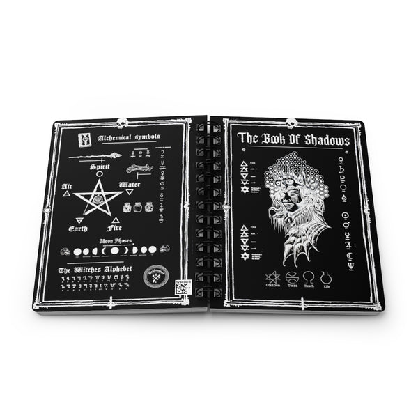 The Book of shadows - Spiral Bound Journal. Spell craft, witchcraft, dark journal. Lilith the supreme empress of Hell