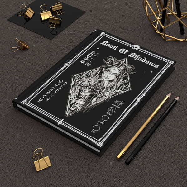 Copy of Book of shadows Lined journal - The Raven witch. Hardcover Journal Matte. Gothic spell book .