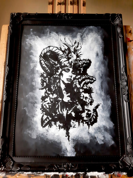 The dark witch. Original artwork.