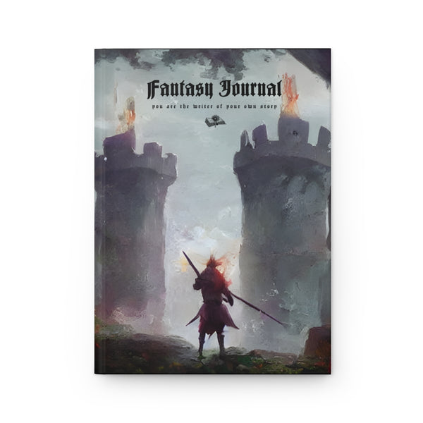 Fantasy Journal - Hardcover Journal Matte. The brave knight. Lined journal. Artistic and story writing journal.