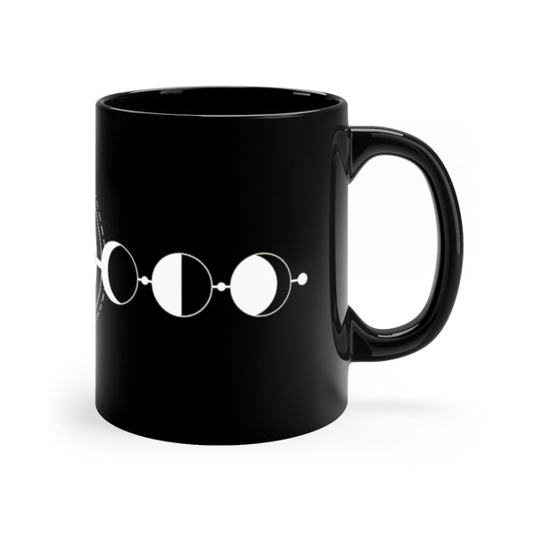 Moon phase mug - 11oz Black Mug