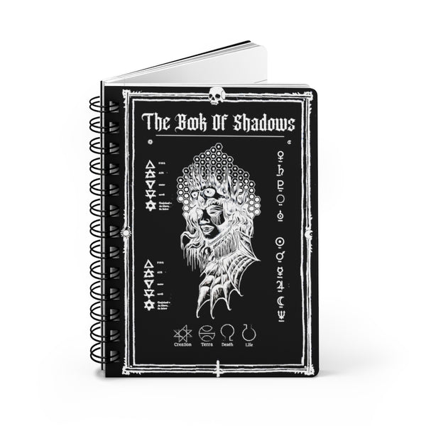 The Book of shadows - Spiral Bound Journal. Spell craft, witchcraft, dark journal. Lilith the supreme empress of Hell