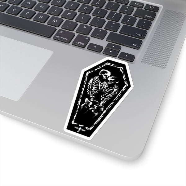 Kiss and hold me forever in black - Kiss-Cut Stickers